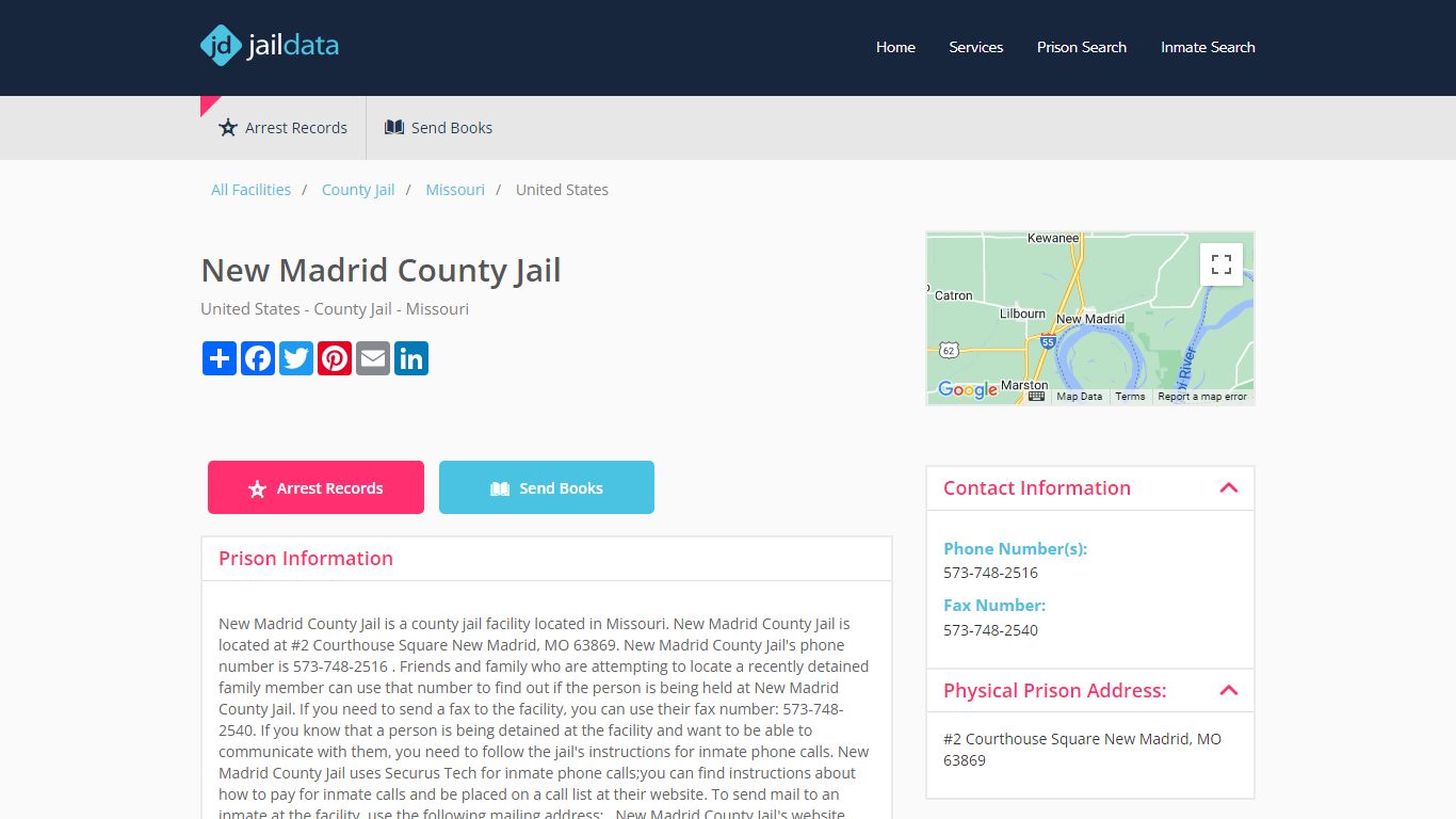 New Madrid County Jail Inmate Search and Prisoner Info - New Madrid ...